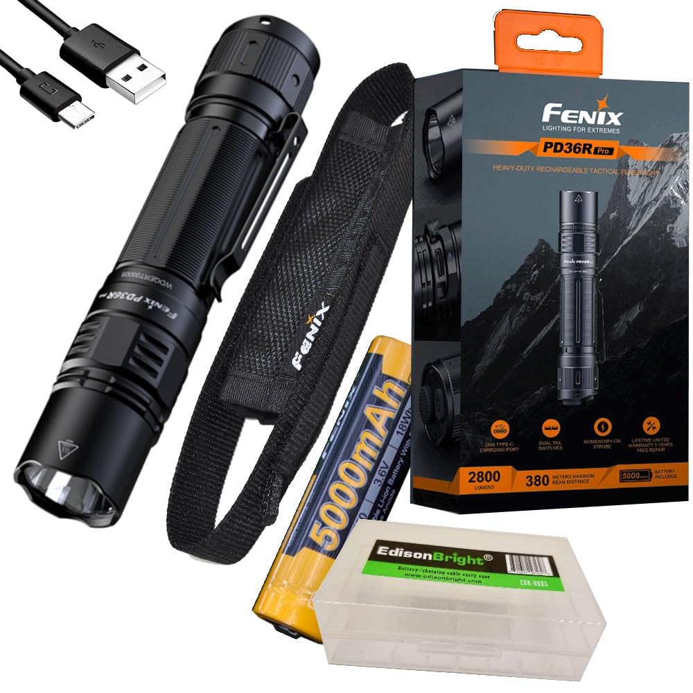 Fenix PD36R Pro 懐中電灯 2800ルーメン Fenix PD36R Pro 2800 Lumen USB Rechargeable LED Tactical
